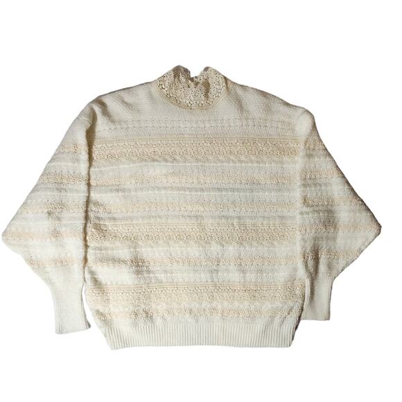 ZARA Blogger Favorite Oversized Lace Crochet Sweater Small - Picture 1 of 8